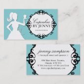 Cartes de visite chics de silhouette de petit (Devant / Derrière)