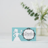 Cartes de visite chics de silhouette de petit (Debout devant)