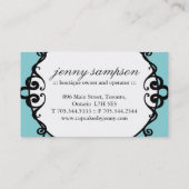 Cartes de visite chics de silhouette de petit (Dos)