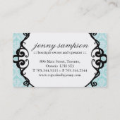 Cartes de visite chics de silhouette de petit (Dos)