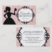 Cartes de visite chics de silhouette de petit (Devant / Derrière)