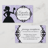 Cartes de visite chics de silhouette de petit (Devant / Derrière)