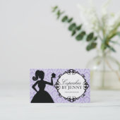 Cartes de visite chics de silhouette de petit (Debout devant)