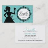 Cartes de visite chics de silhouette de petit (Devant / Derrière)