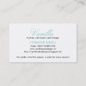 Cartes de visite chics de silhouette de petit (Dos)