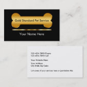 Cartes de visite chics de soin des animaux (Devant / Derrière)