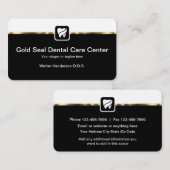 Cartes de visite chics de soins dentaires (Devant / Derrière)