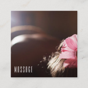 Cartes de visite chics de thérapie de massage