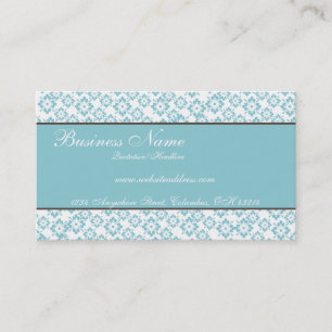 Cartes de visite chics décoratifs bleus et Brown