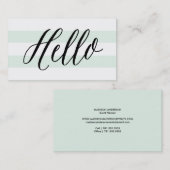 Cartes de visite chics du bonjour | (Devant / Derrière)