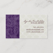 Cartes de visite chics et élégants de boulangerie (Dos)