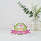 Cartes de visite chics et élégants de petit gâteau (Debout devant)
