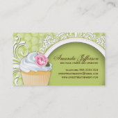 Cartes de visite chics et élégants de petit gâteau (Dos)