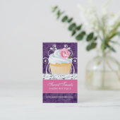 Cartes de visite chics et élégants de petit gâteau (Debout devant)