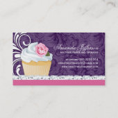 Cartes de visite chics et élégants de petit gâteau (Dos)