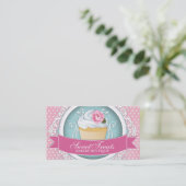 Cartes de visite chics et modernes de petit gâteau (Debout devant)