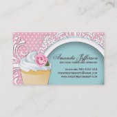 Cartes de visite chics et modernes de petit gâteau (Dos)