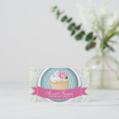 Cartes de visite chics et modernes de petit gâteau (Debout devant)