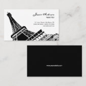 Cartes de visite chics français de Tour Eiffel (Devant / Derrière)