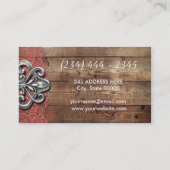 Cartes de visite chics minables de dentelle (Dos)