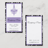cartes de visite chics violets (Devant / Derrière)