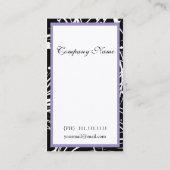 cartes de visite chics violets (Dos)
