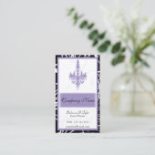cartes de visite chics violets (Debout devant)