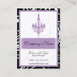 cartes de visite chics violets