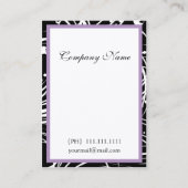 cartes de visite chics violets (Dos)