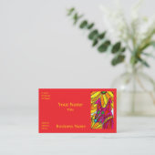 Cartes de visite Chien Coloré Excitant (Debout devant)