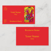 Cartes de visite Chien Coloré Excitant (Devant / Derrière)