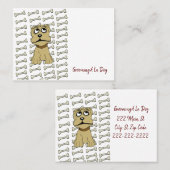 Cartes de visite, Chiens en Grooming Paws Carte de (Devant / Derrière)