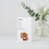 Cartes de visite chinois rouges de dragon (Debout devant)