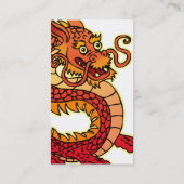 Cartes de visite chinois rouges de dragon (Dos)