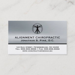 Cartes de visite chiropratiques à apparence méta