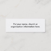 Cartes de visite chrétiennes (Dos)