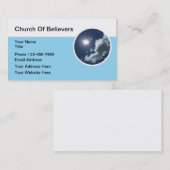 Cartes de visite chrétiens croyants de l'Église (Devant / Derrière)