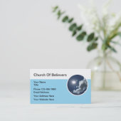 Cartes de visite chrétiens croyants de l'Église (Debout devant)