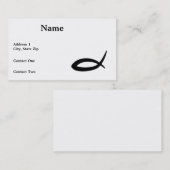 Cartes de visite chrétiens de poissons (Devant / Derrière)