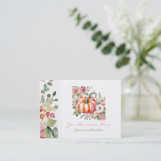 Cartes de visite citrouilles (Debout devant)