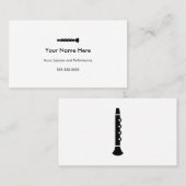 Cartes de visite Clarinet #2 (Devant / Derrière)
