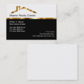 Cartes de visite classieux d'agent immobilier (Devant / Derrière)