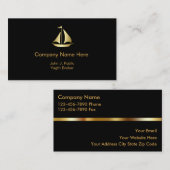 Cartes de visite classieux de courtier de Yaght (Devant / Derrière)