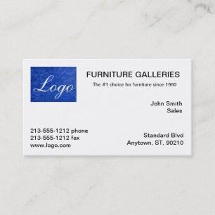 Cartes de visite Classique Logo Bleu Foncé