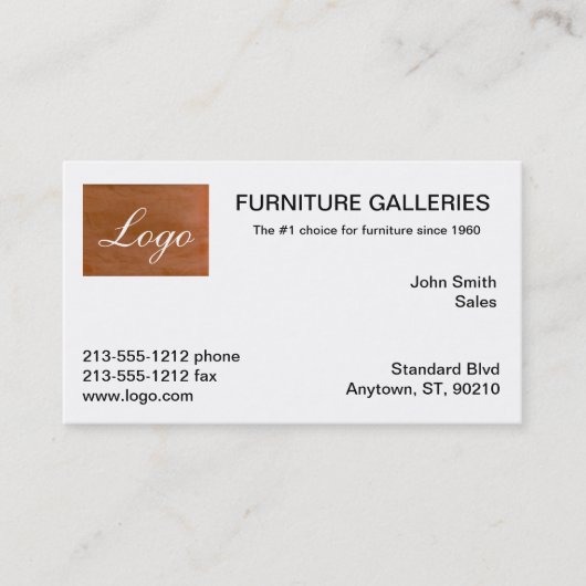 Cartes de visite Classique Logo Tangerine (Devant)