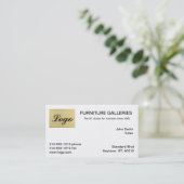 Cartes de visite classiques avec logo beige (Debout devant)