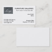 Cartes de visite classiques avec logo gris ardoise (Devant / Derrière)