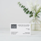 Cartes de visite classiques avec logo gris ardoise (Debout devant)