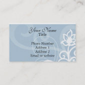 Cartes de visite classiques bleus élégants de (Dos)