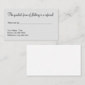 Cartes de visite classiques de promotion de l'orie (Devant / Derrière)